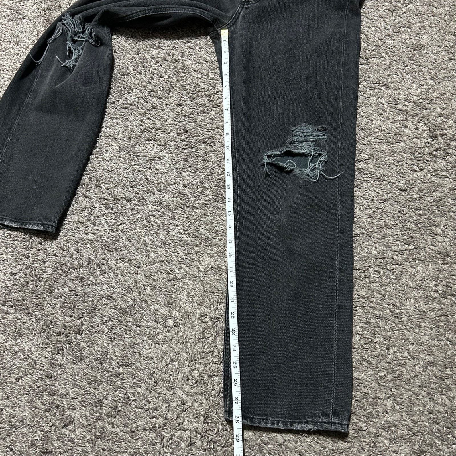 Agolde Agolde 90s Thrashed Jeans 90s Mid Rise Loose Smokestack Size 28" / US 6 / IT 42 - 11 Thumbnail