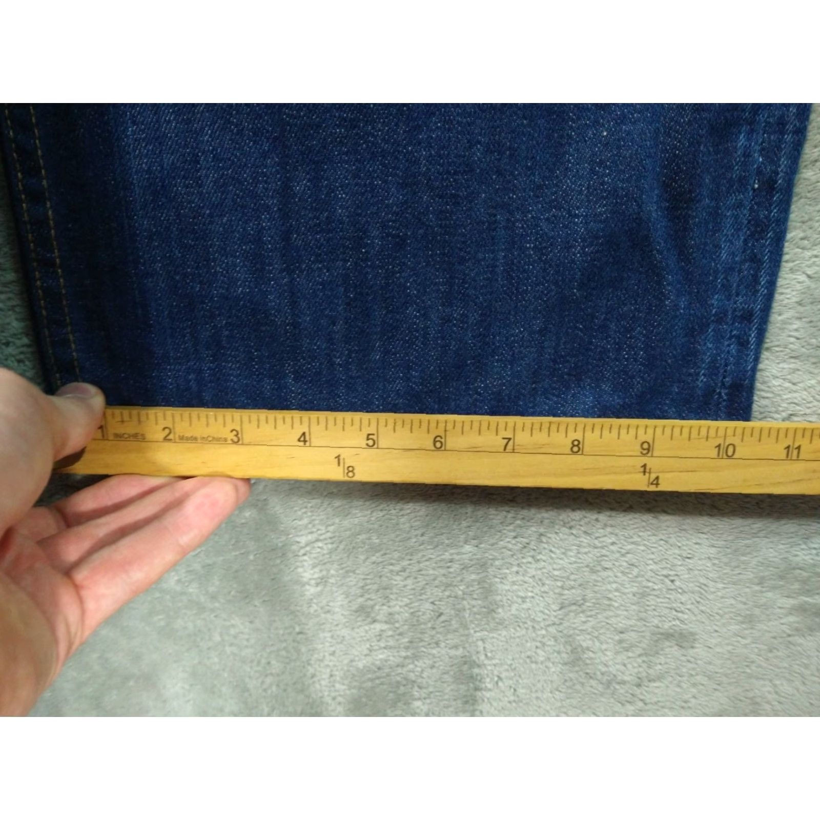 Armani Exchange Armani Exchange Jeans Mens 34x30 Blue Denim Bootcut Distressed Vintage Wide Leg Jeans Size US 34 / EU 50 - 6 Thumbnail