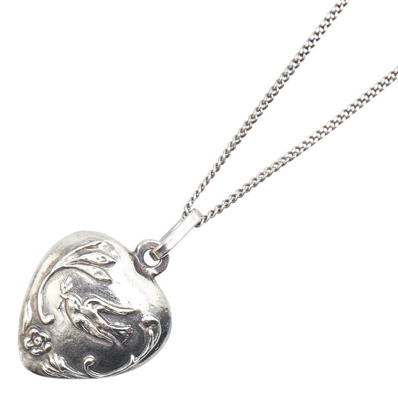 Yves Saint Laurent Yves Saint Laurent Yves Saint Laurent Heart Motif Necklace Silver Metal Metal Necklace Size ONE SIZE - 1 Thumbnail