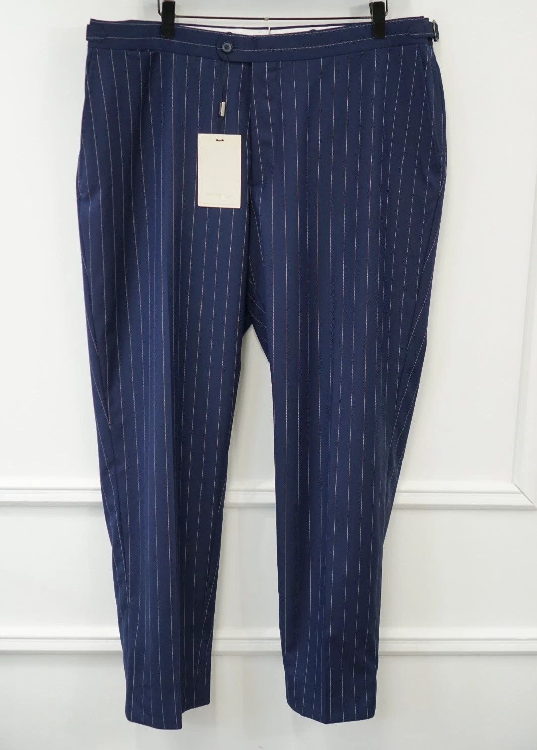 Men Suitsupply Pants Navy Blue Wool Brescia Size 29 UK/US48S