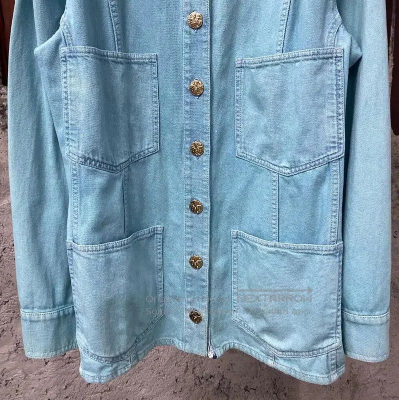 Chanel Chanel Blue Cotton Women's Jacket . Size XXS / US 00 / IT 34 - 3 Thumbnail