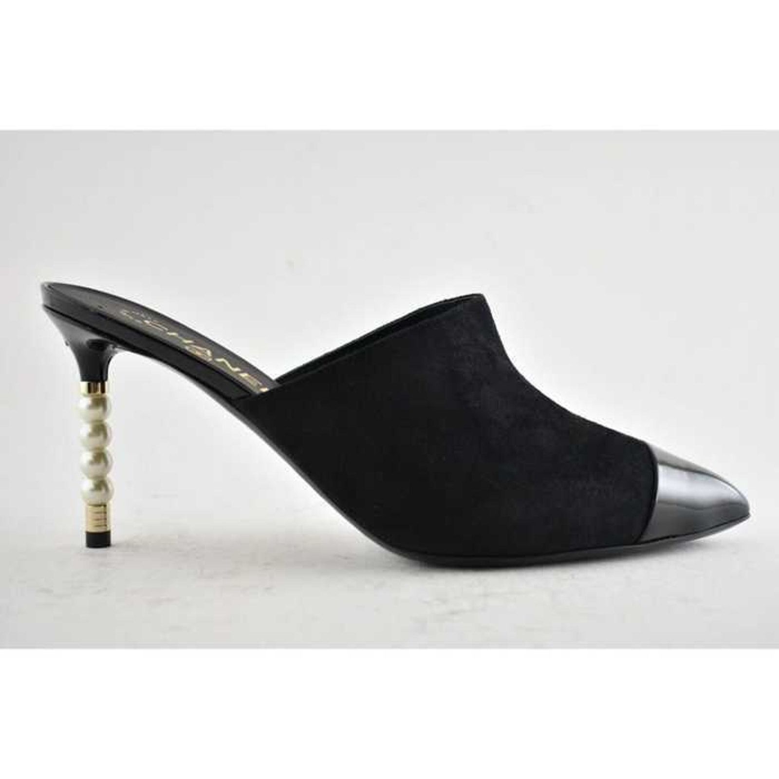 Chanel 20C Paris In Rome Pearl Suede CC Mule Slide Heel Pump 41.5 Size US 11.5 / IT 41.5 - 1 Thumbnail
