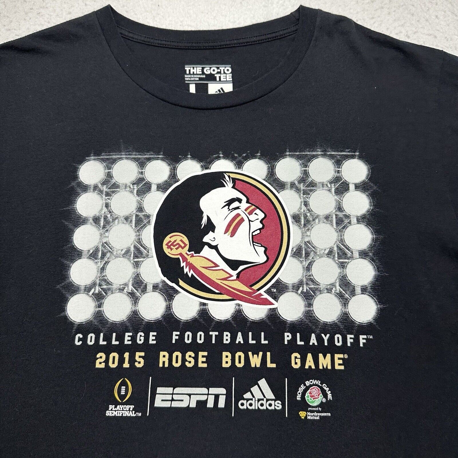 Adidas Adidas FSU Seminoles Large Black 2015 Rose Bowl T Shirt Size US L / EU 52-54 / 3 - 2 Thumbnail