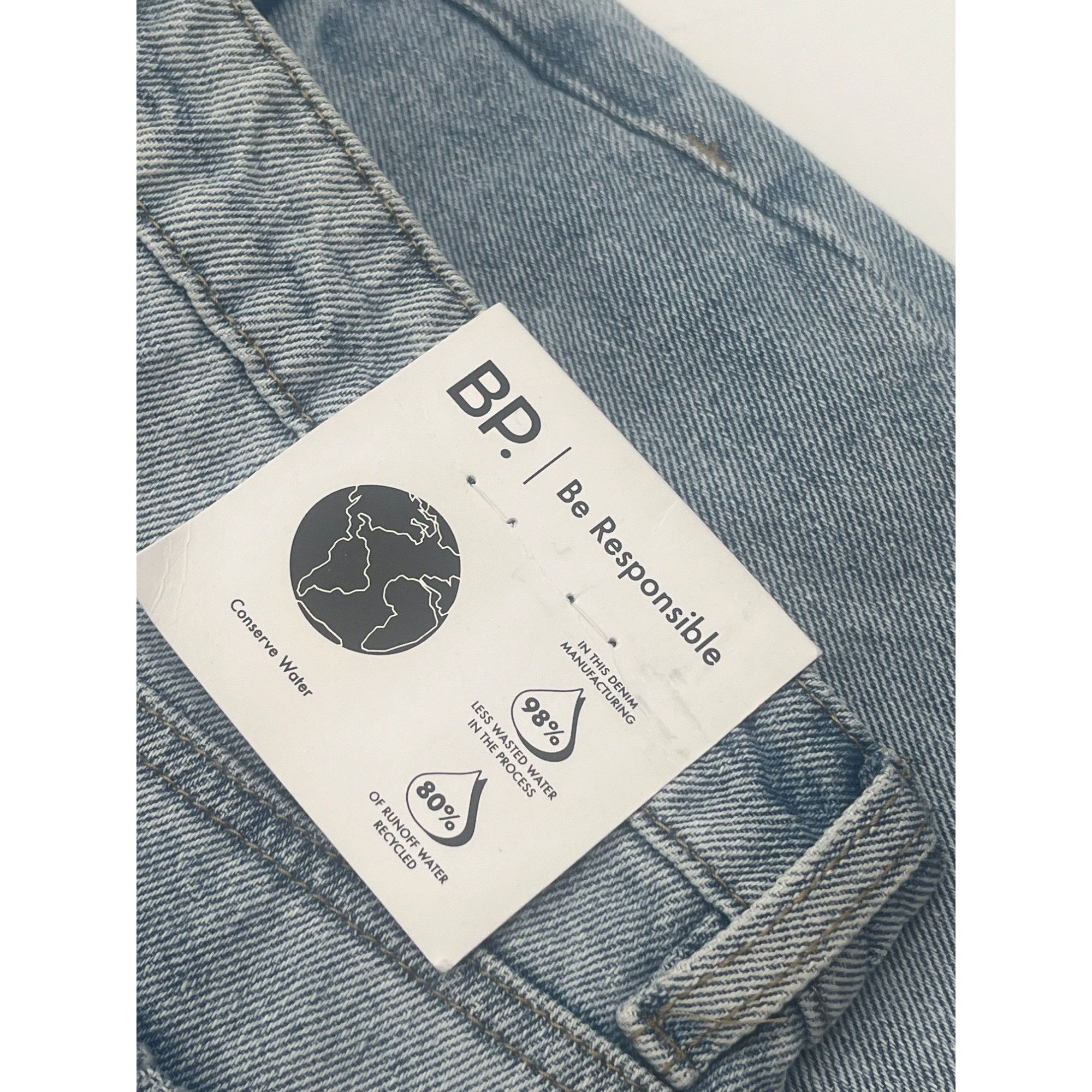 Other Bp Ripped Straight Leg Ankle Jeans In Blue Lt Decon Wash, Sz Size 26" / US 2 / IT 38 - 6 Thumbnail