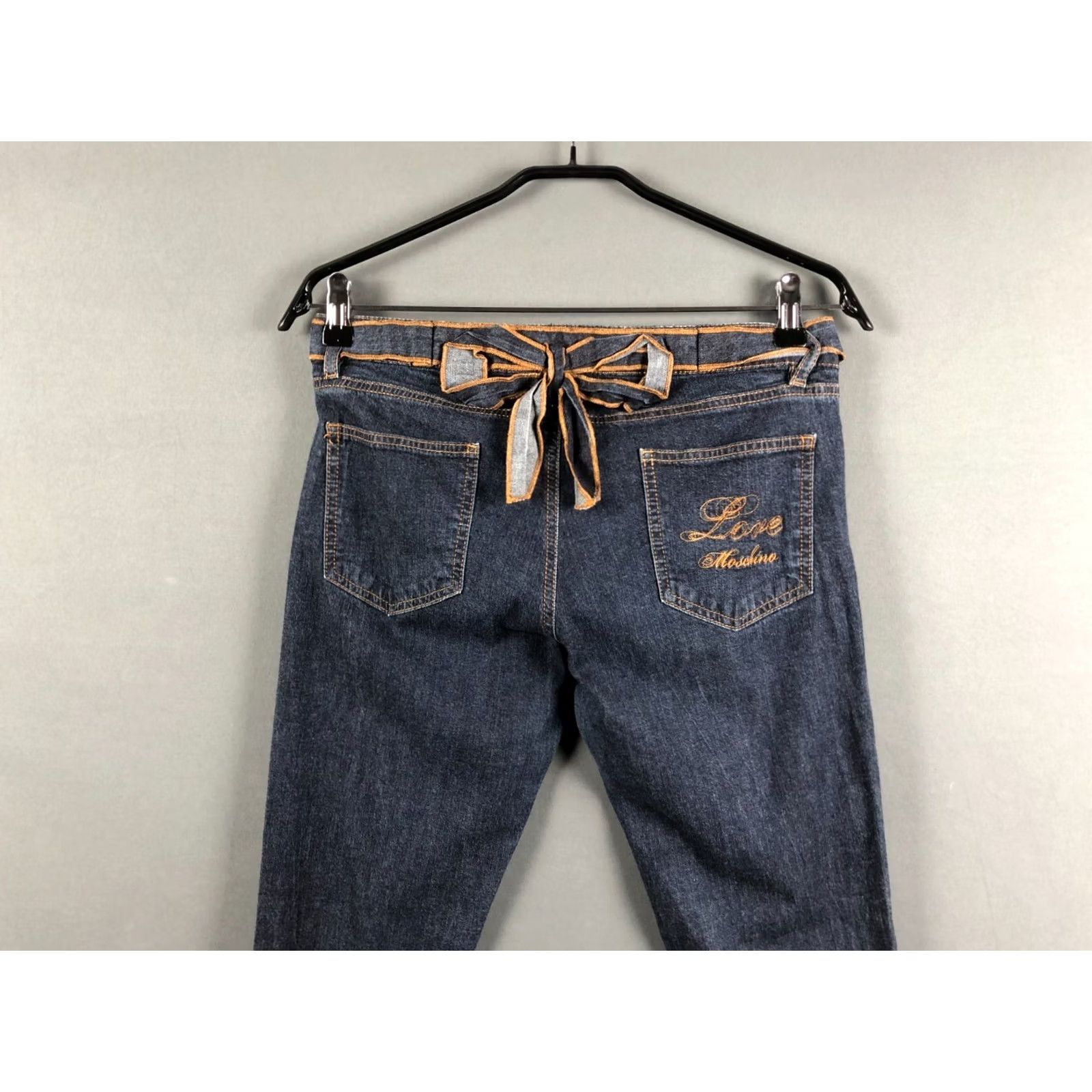 Moschino Love Moschino Jeans 29 Blue Denim Regular Tapered Cotton Elastane Size 29" - 3 Thumbnail