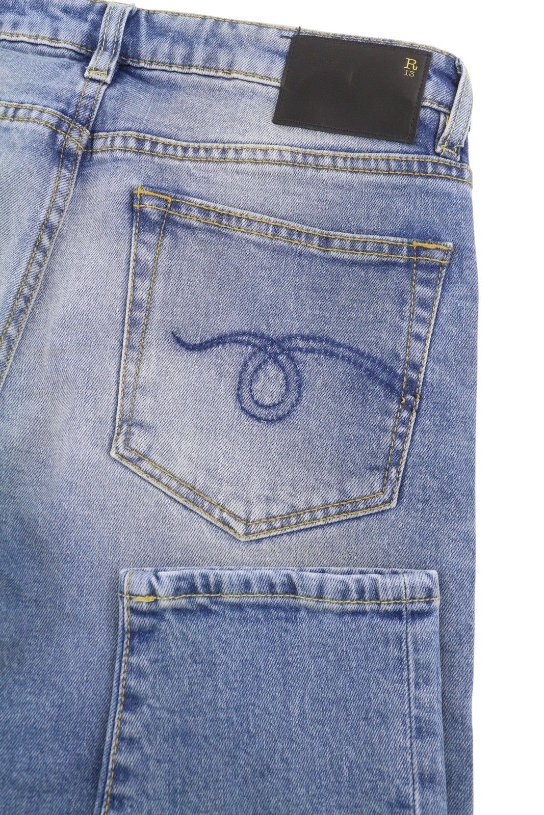 R13 BOY SKINNY 27 Jasper Stretch Cropped Ankle Zip Fly 87168 Size 27" / US 4 / IT 40 - 5 Thumbnail