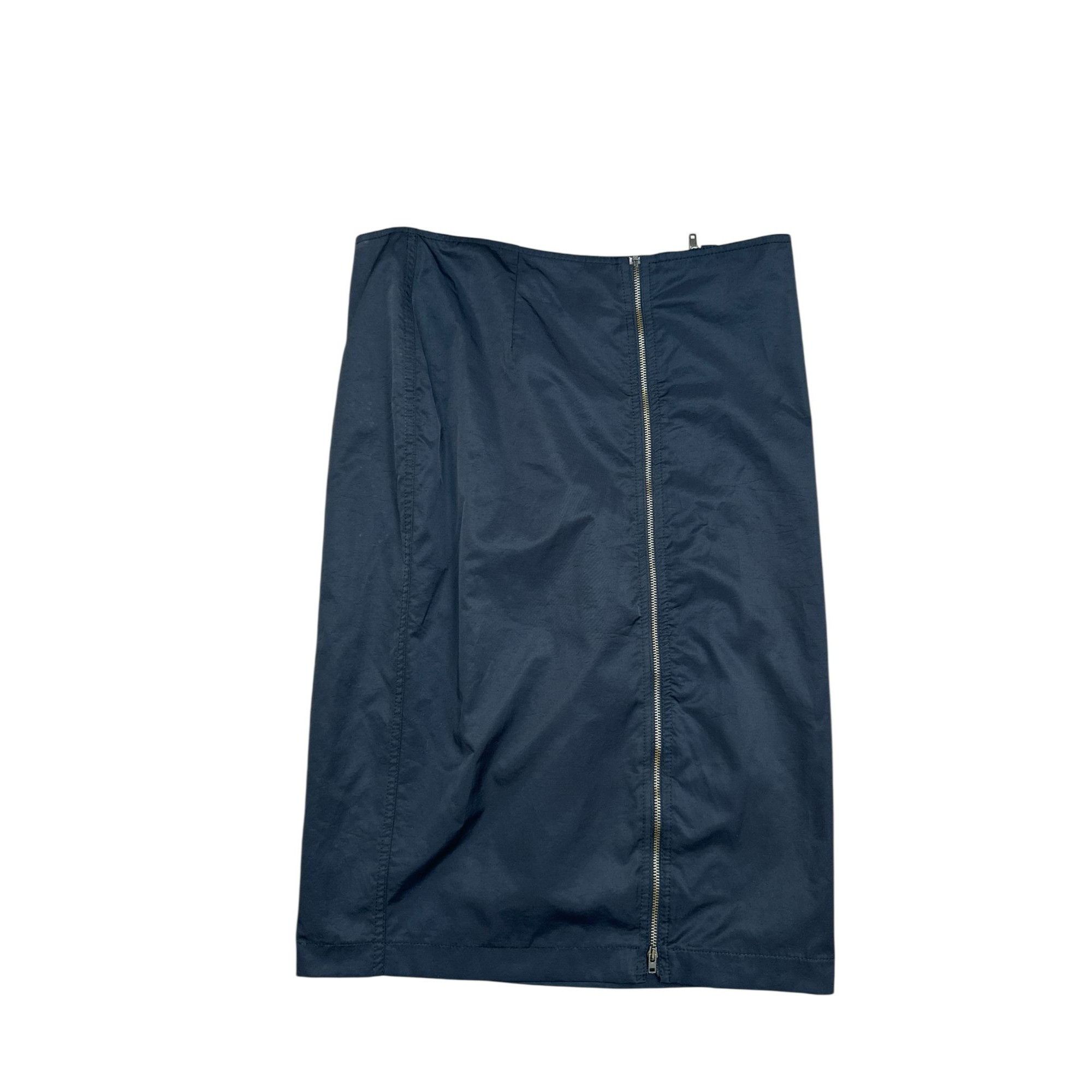 Alexander McQueen 1990s Navy Cotton/Nylon 3-Zip Skirt Size 28" / US 6 / IT 42 - 2 Thumbnail