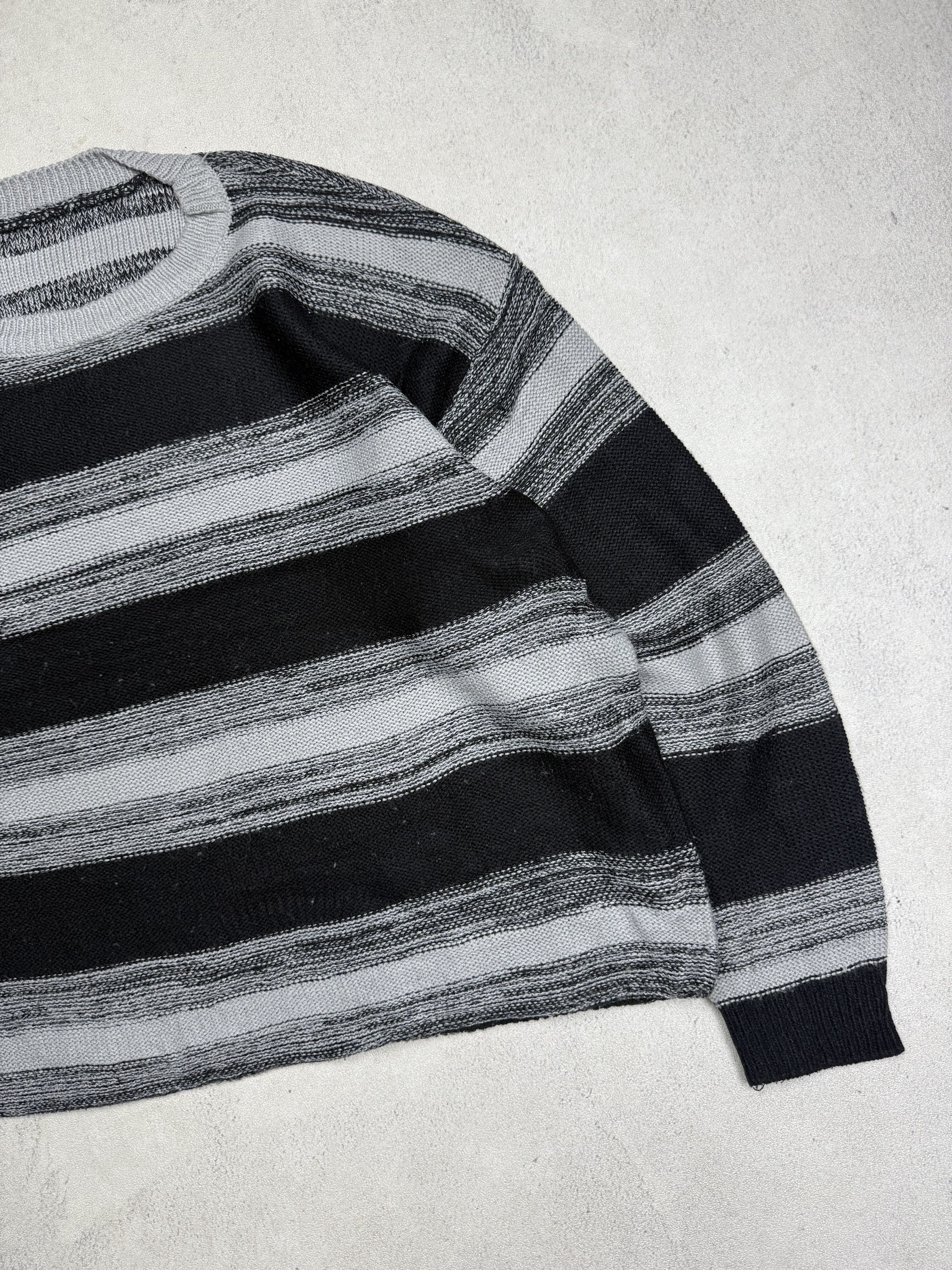 Japanese Brand Striped Boxy Knit Sweater Japanese Brand Size US M / EU 48-50 / 2 - 2 Thumbnail