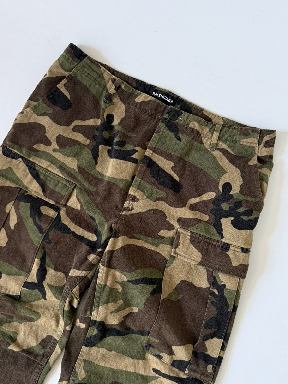 Balenciaga Balenciaga Camouflage Woodland Green Cargo Pants Size US 35 - 3 Thumbnail