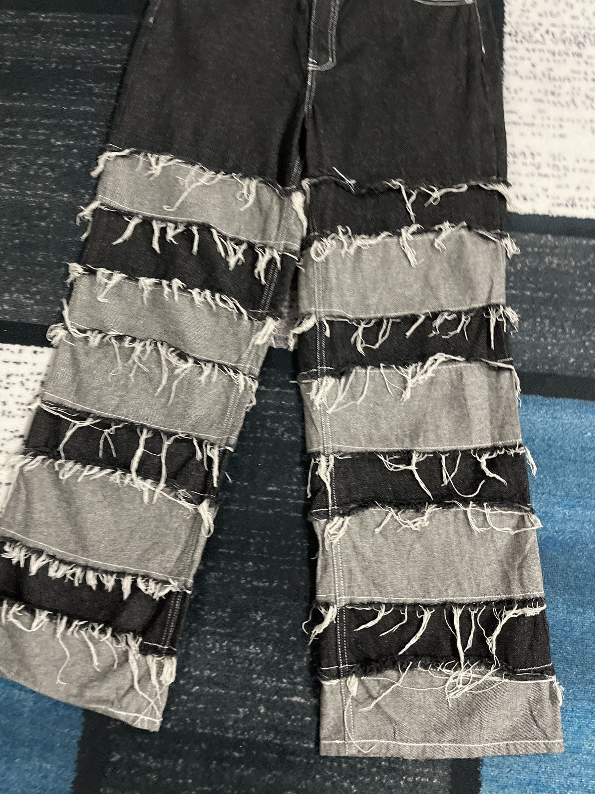 Japanese Brand Rare Design patchwork Unbrand Denim Size US 31 - 5 Thumbnail