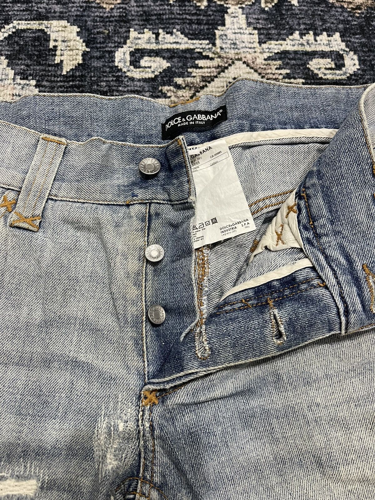 Dolce & Gabbana Vintage Dolce & Gabbana D&G Luxury Designer Metal Logo Denim Size US 34 / EU 50 - 13 Thumbnail