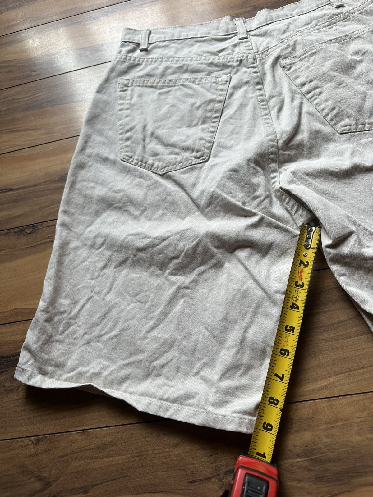 Other Merona Men's White/Tan Jean Shorts Size US 33 - 4 Thumbnail