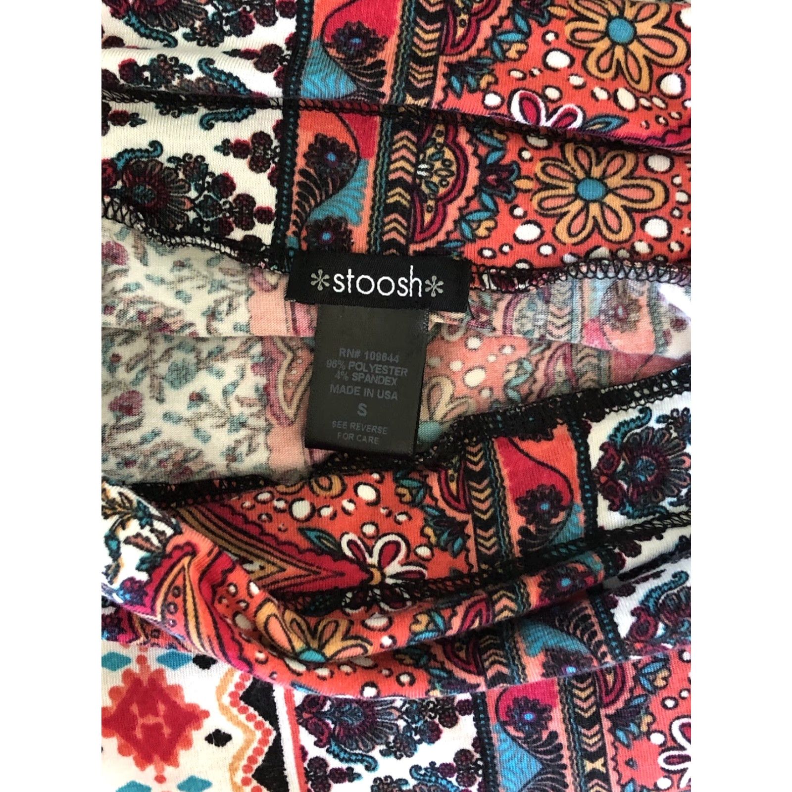 Vintage Stoosh Maxi Skirt S Floral 26" Elastic Waist Boho Festival Vintage Y2K Womens Size 28" / US 6 / IT 42 - 3 Thumbnail
