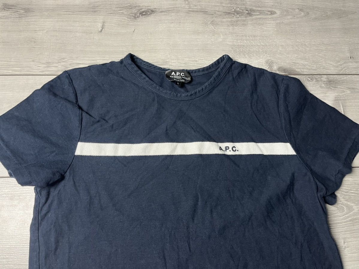 A.P.C. APC Rue Madame Paris tshirt striped size Large Size US L / EU 52-54 / 3 - 3 Thumbnail