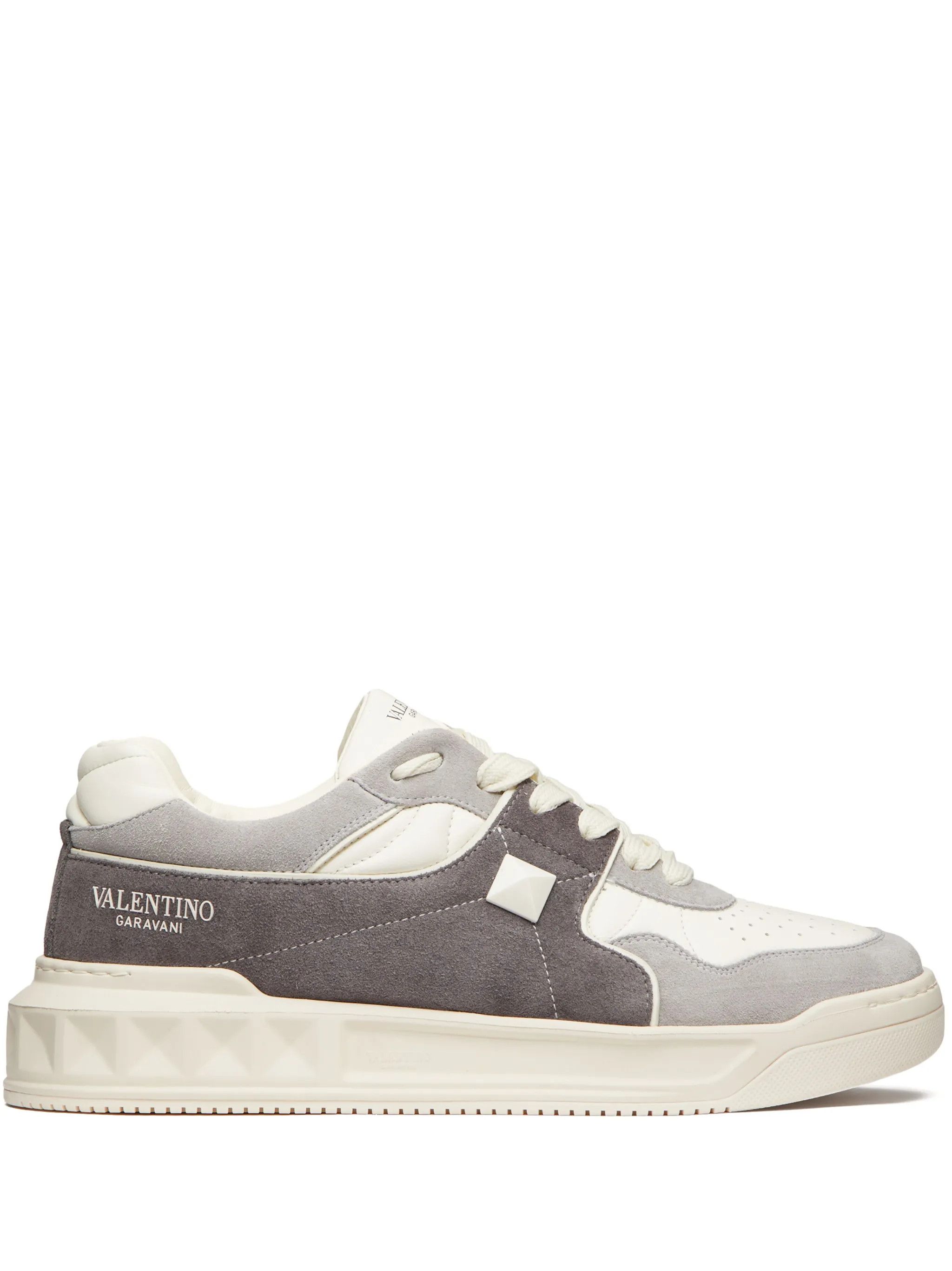 Valentino o1y0525 Logo Leather Low-Top Sneakers in Multicolor Size US 8 / EU 41 - 1 Thumbnail