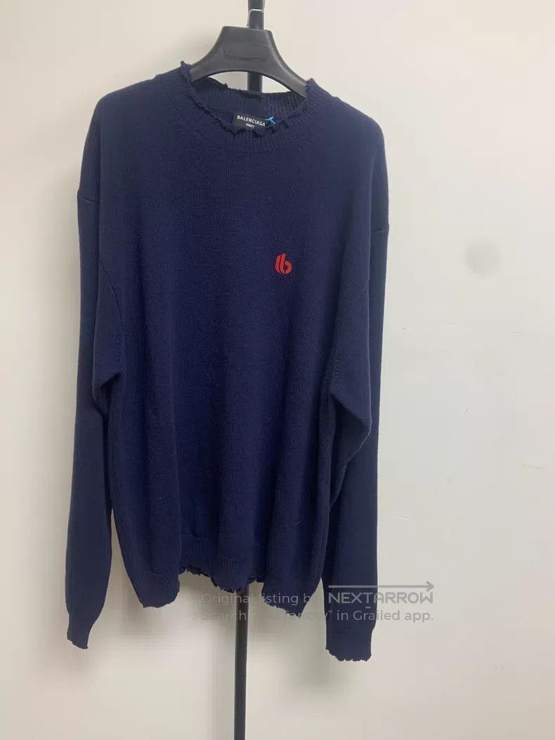 Balenciaga Balenciaga Logo Knit High Neck Woolen Sweater Size US M / EU 48-50 / 2 - 1 Thumbnail