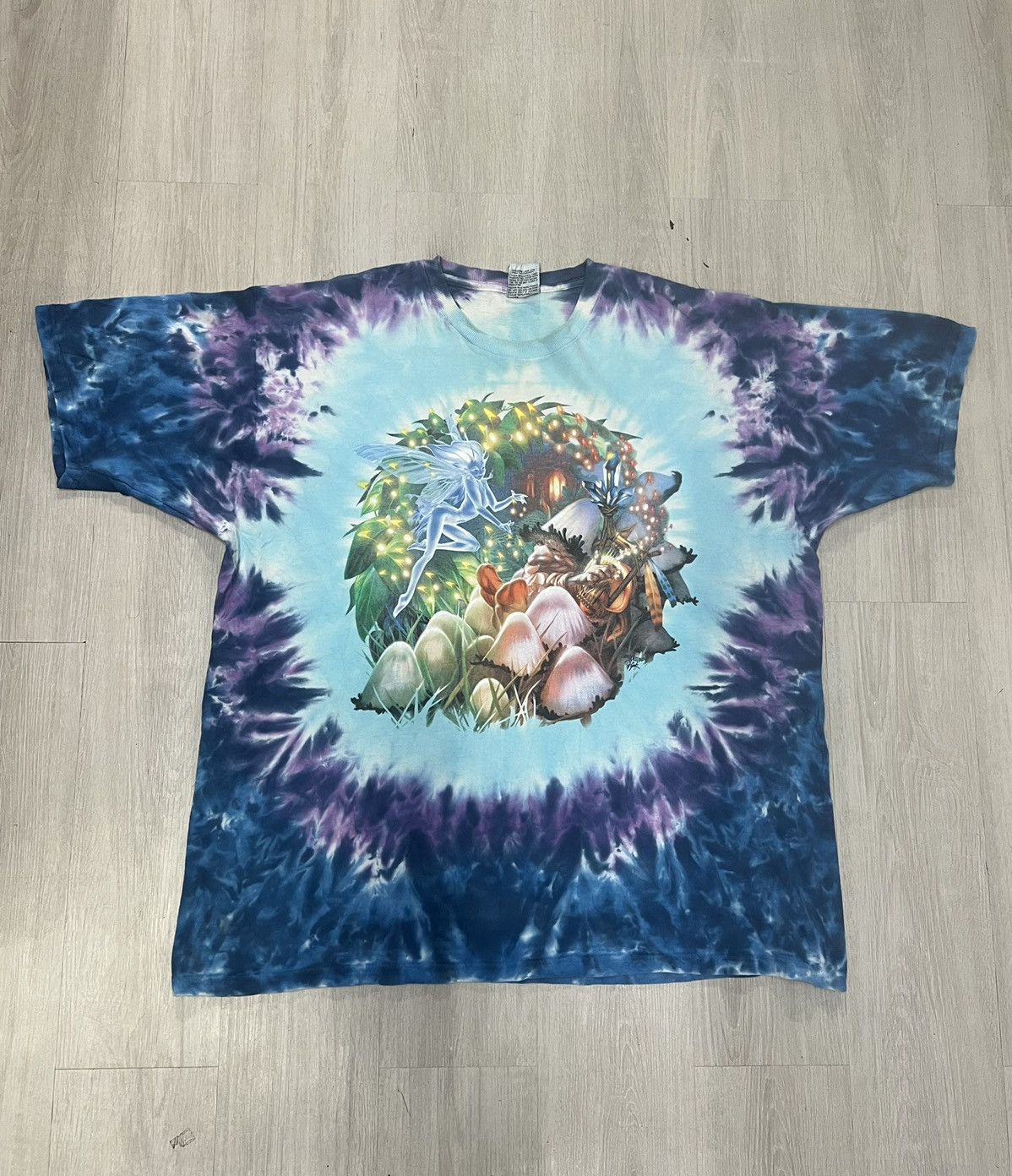 ■LMC■ VERTICAL TIE DYE MAGIC LONG SLV TEE mint 0LM23SLS109 Liquid Blue Universe Space 1992 Reprint Unisex T Shirt