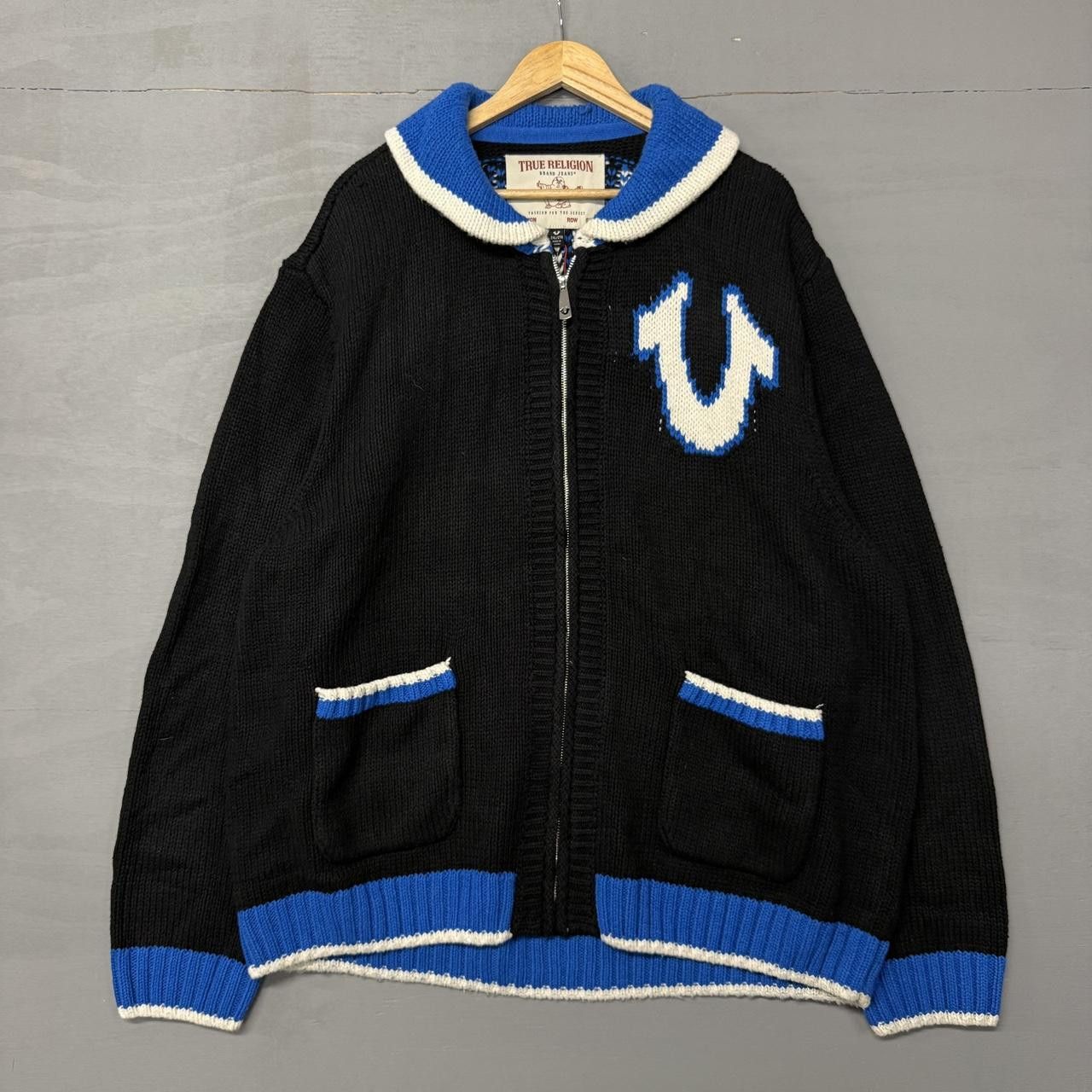 True Religion True Religion NEW Knit Buddha Zip Cardigan Sweater Black XXL Size US XXL / EU 58 / 5 - 2 Thumbnail