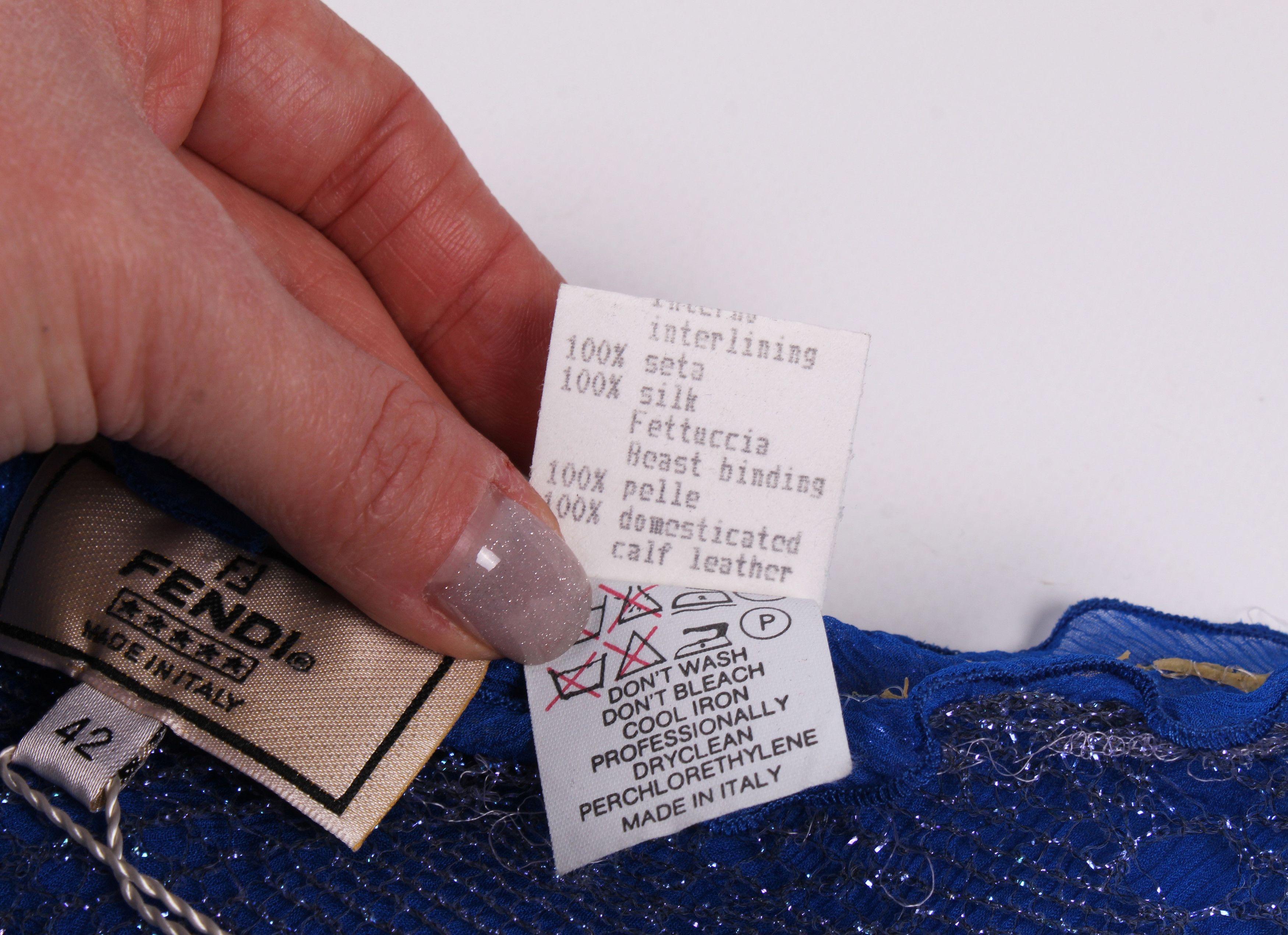 Fendi × Karl Lagerfeld Rare Fendi by Karl Lagerfeld SS 2000 Runway Silk Skirt Size 32" / US 10 / IT 46 - 5 Thumbnail