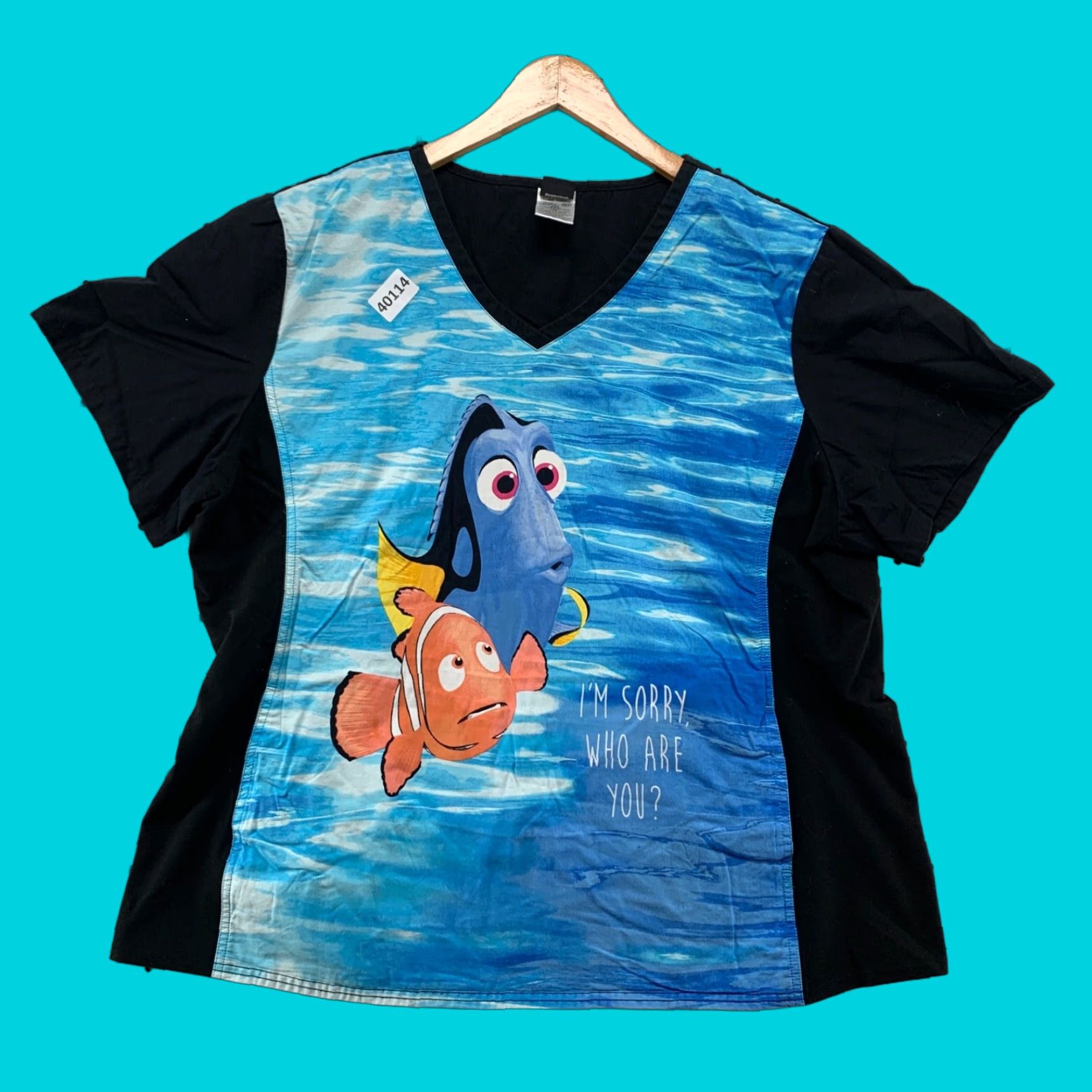Disney Disney Medical Top Womens 2XL Blue Black Finding Nemo Shirt Womens 2XL Disney Medical Top Blue Black Finding Nemo Size XXL / US 16-18 / IT 52-54 - 1 Thumbnail