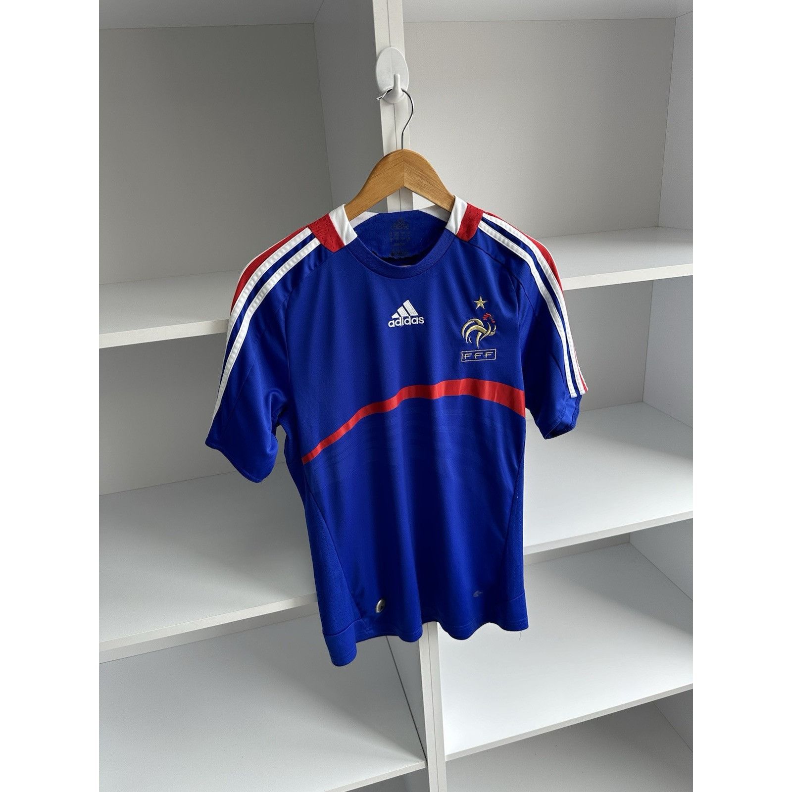 Adidas ZIDANE FRANCE 2007 2008 HOME SHIRT FOOTBALL SOCCER JERSEY AD Size US M / EU 48-50 / 2 - 7 Thumbnail