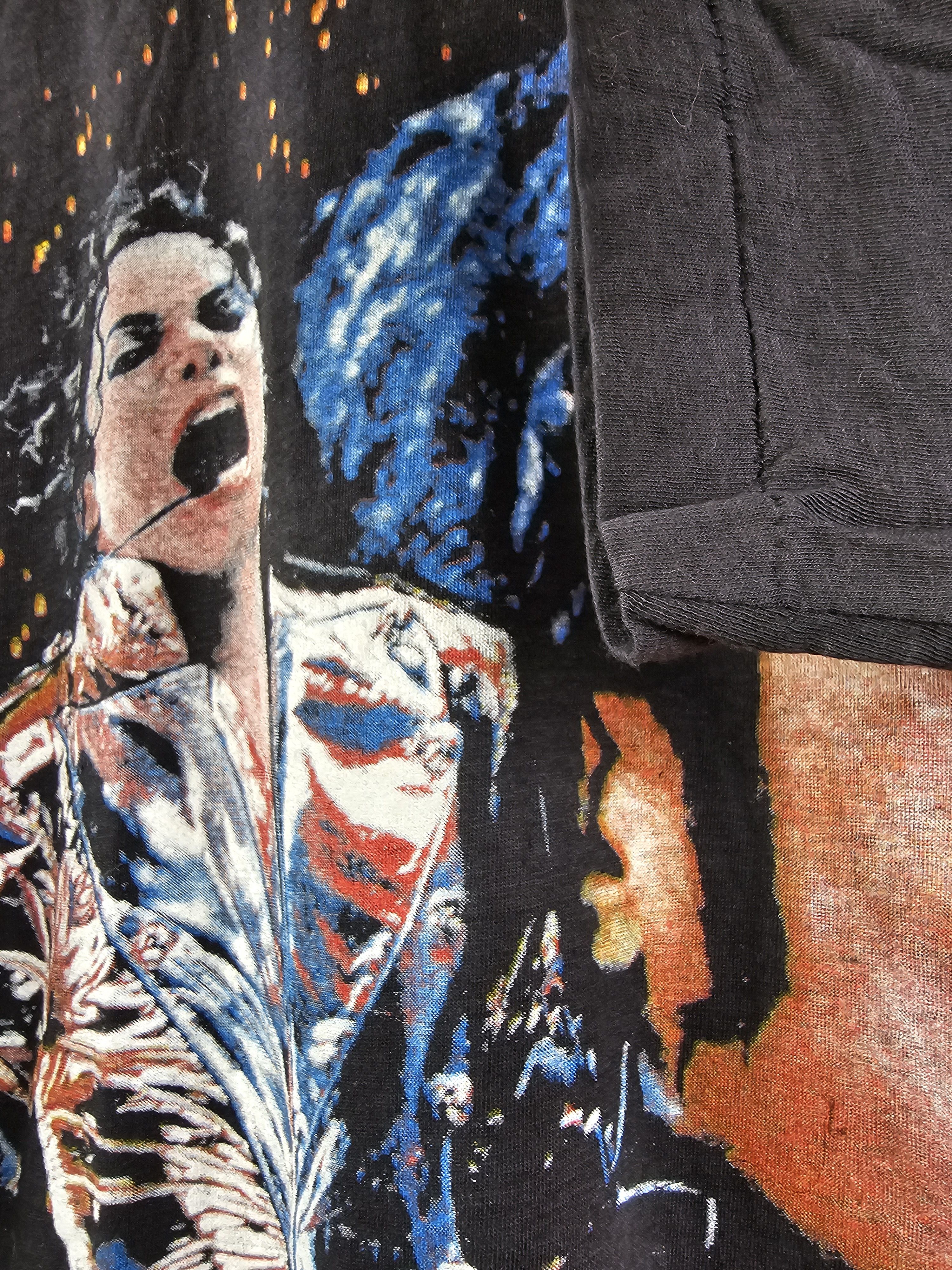 Band Tees × Michael Jackson × Vintage 90s Michael Jackson Dangerous XL 22" 27.5" DM Size US XL / EU 56 / 4 - 4 Thumbnail