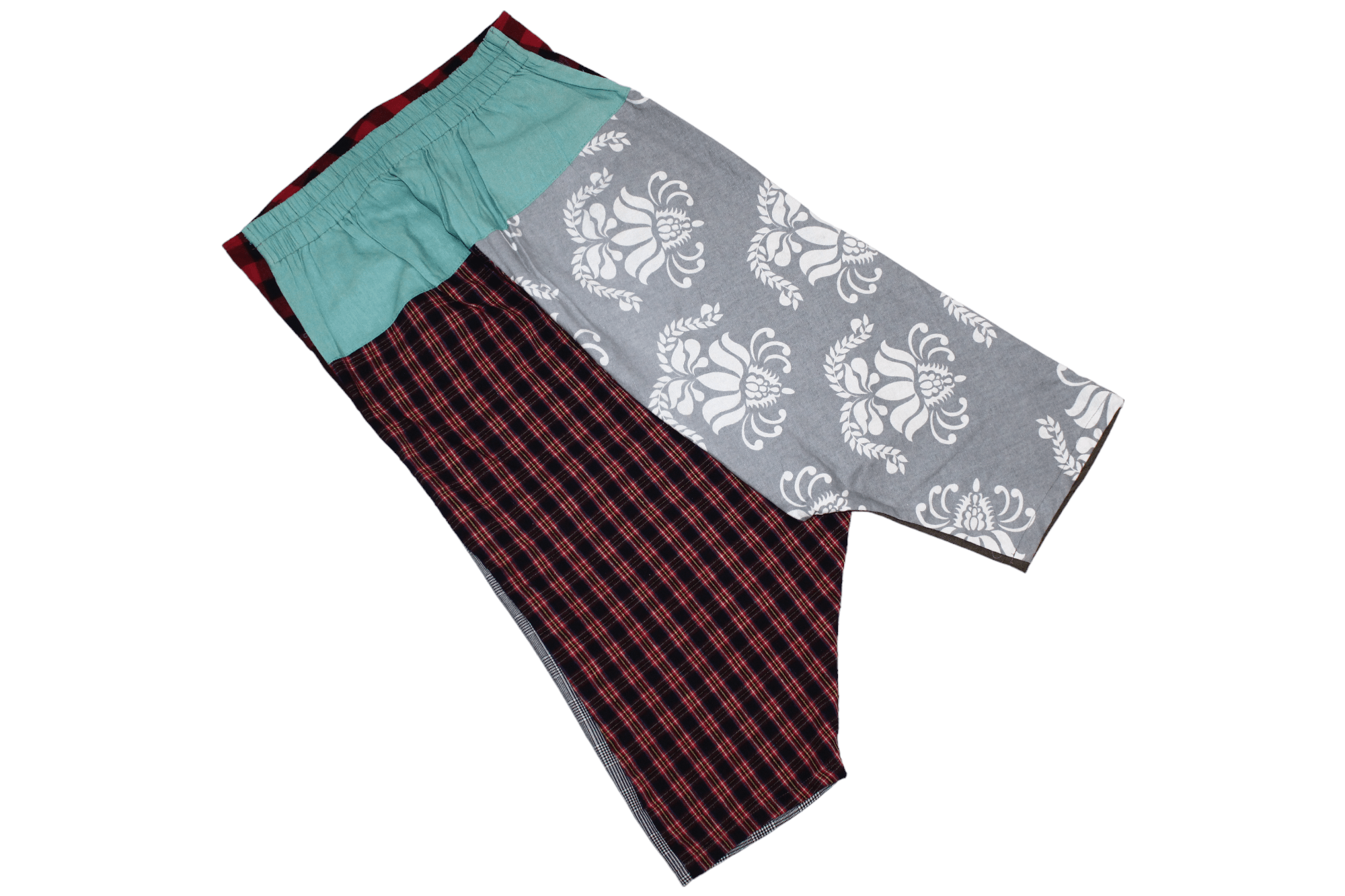 Beauty Beast VTG Open Mind Drop Crotch Patchwork Asymmetric Balloon Pants Size US 31 - 2 Thumbnail