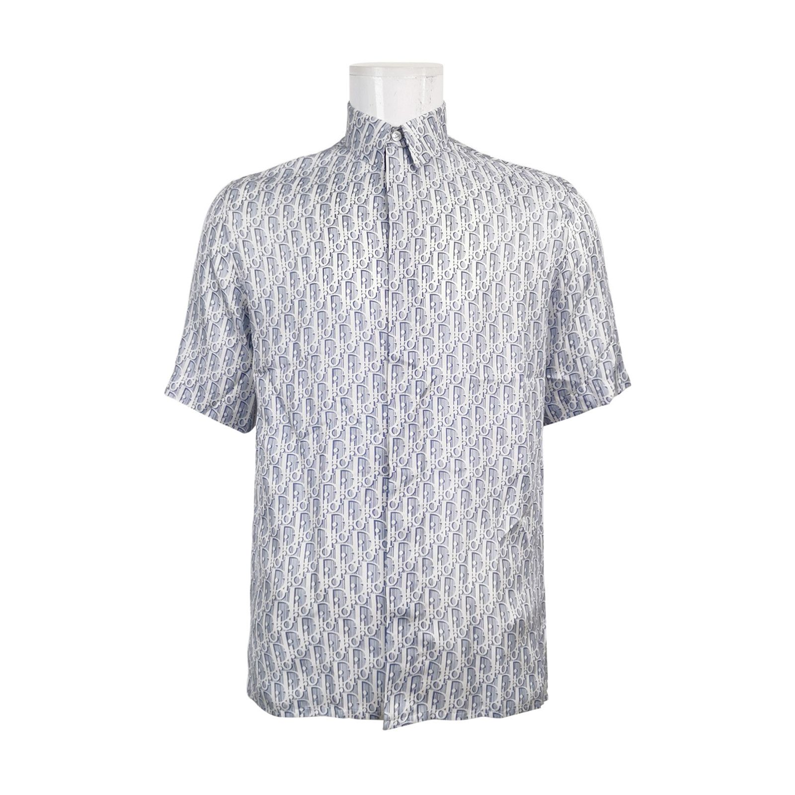 Dior Dior Silk Monogram Short-Sleeve Collared Shirt Size US S / EU 44-46 / 1 - 1 Thumbnail