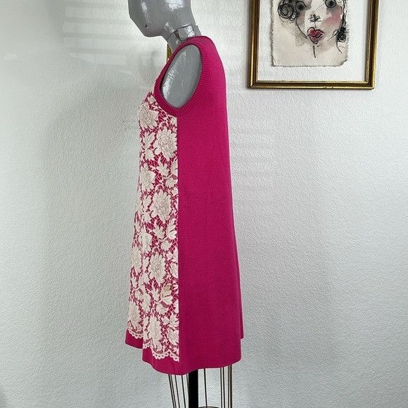 Valentino Valentino Knit Lace Print Sleeveless Shift Tent Dress Size M / US 6-8 / IT 42-44 - 6 Thumbnail