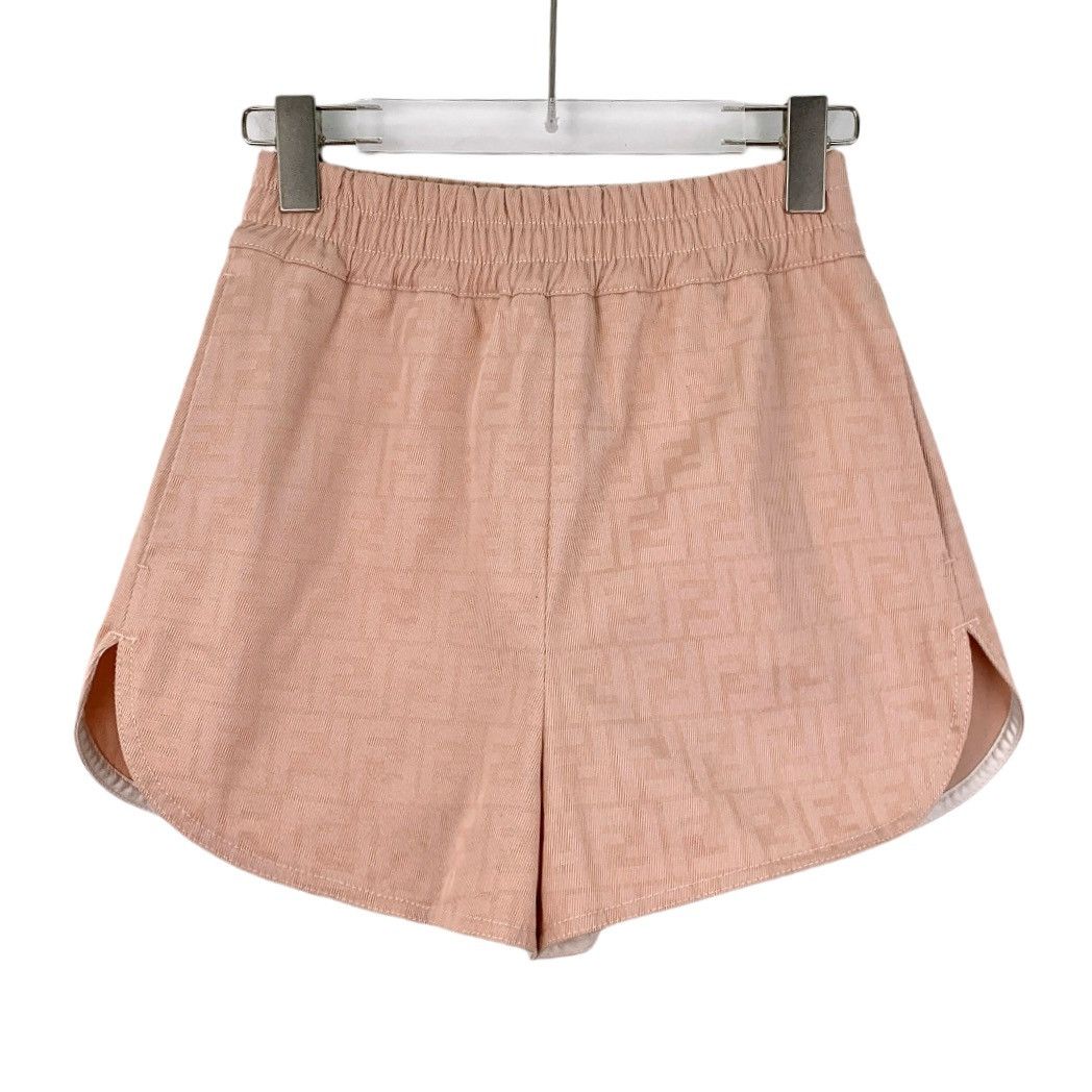 Fendi Fendi Orange Pink All-over FF Monogram Casual Shorts K26WX Size 25" / US 0 / IT 36 - 2 Thumbnail