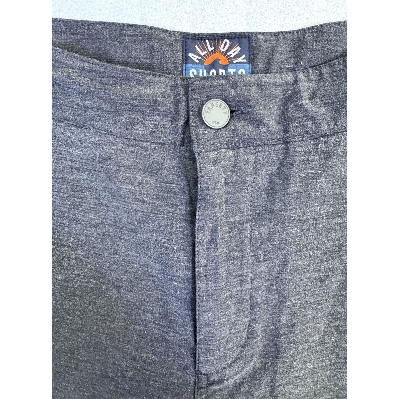 Faherty Faherty All Day Shorts Mens 29 Gray Hybrid Chino Drawstring Stretch Performance Size US 29 - 2 Thumbnail