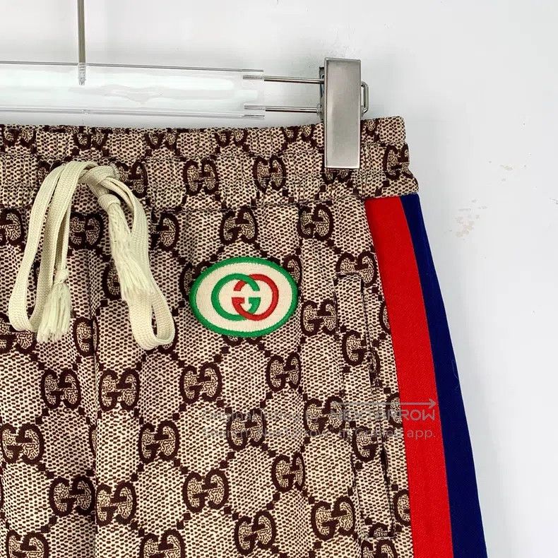 Gucci Gucci SizeS Colour block striped logo jacquard cotton draws Size 42" / US 20 - 3 Thumbnail
