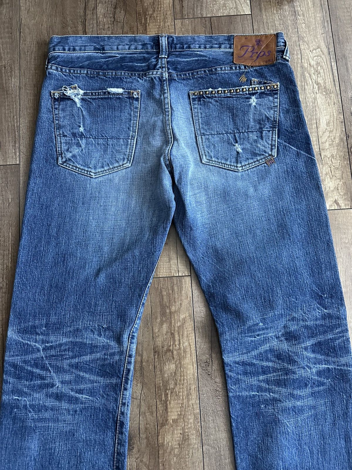 Prps PRPS Japanese Washed Denim Jeans Size US 36 / EU 52 - 8 Thumbnail