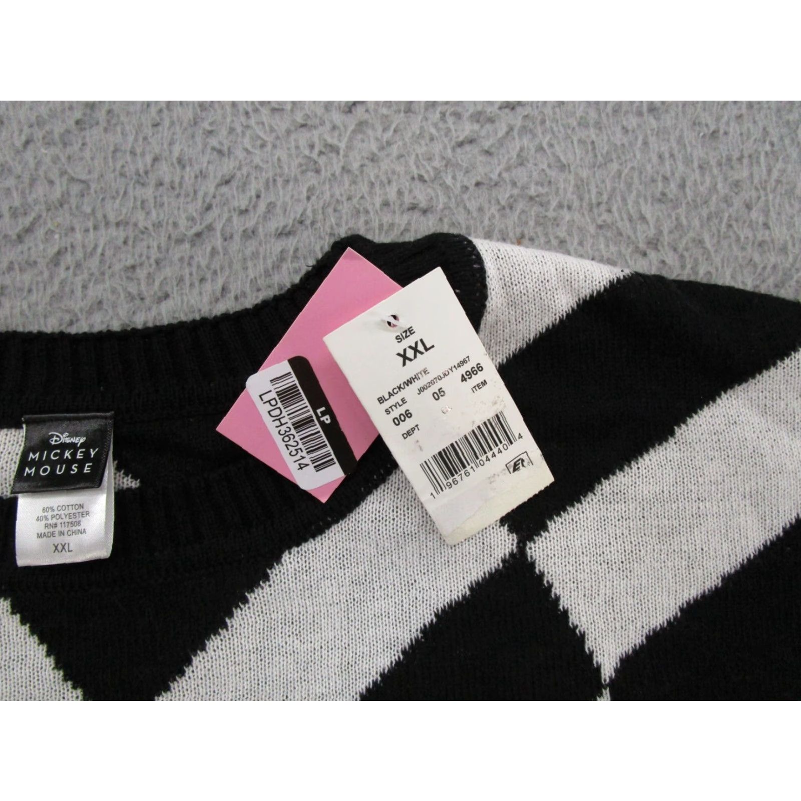 Disney Disney Mickey Mouse Checkered Knit Pullover Sweater Women 2XL Multicolor Size XXL / US 16-18 / IT 52-54 - 2 Thumbnail