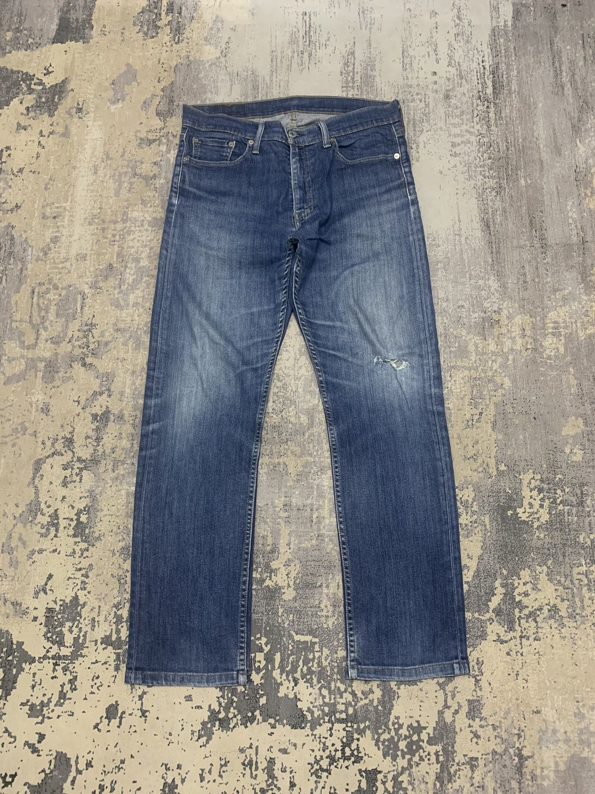 image of Distressed Denim x Levis Vintage Levis 513 Stonewashed Distressed Jeans 33X29 in Blue, Men's