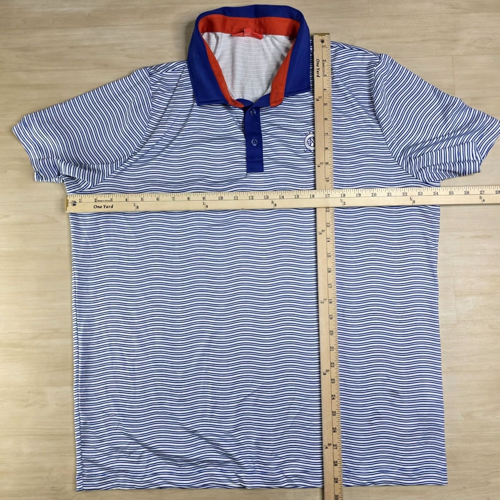 Vintage Redvanly Performance Polo Golf Short Sleeve Shirt, Blue, XL, Stretch, Mens, Activewear Size US XL / EU 56 / 4 - 4 Thumbnail