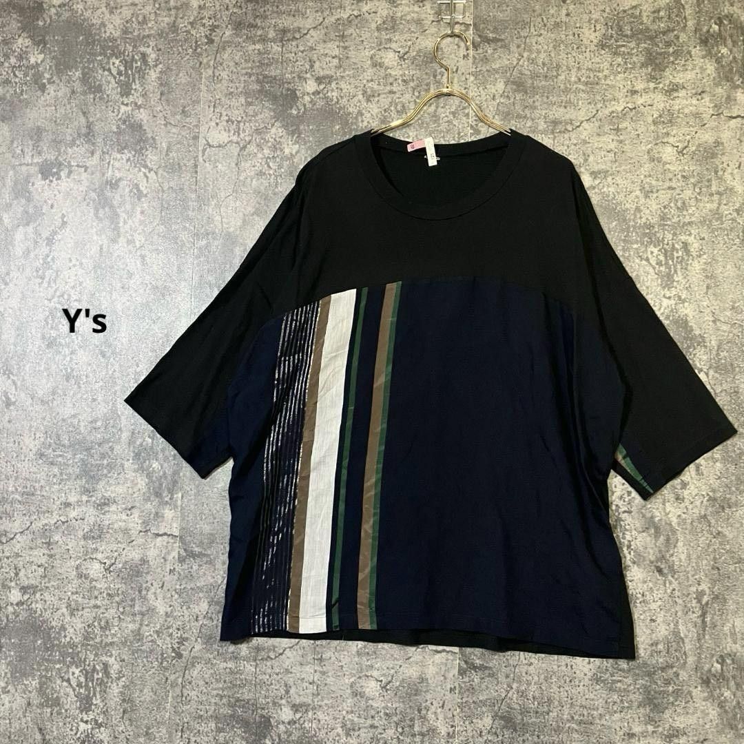 Yohji Yamamoto Y's Yohji Yamamoto Different Materials T-shirt Size US L / EU 52-54 / 3 - 1 Thumbnail