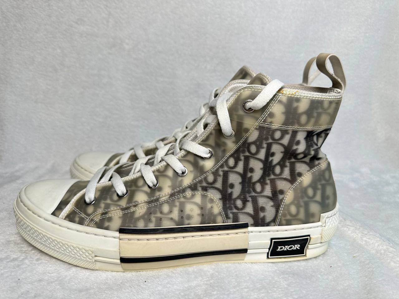 Dior Dior B23 High Dior Oblique White Black Size US 11 / EU 44 - 4 Thumbnail