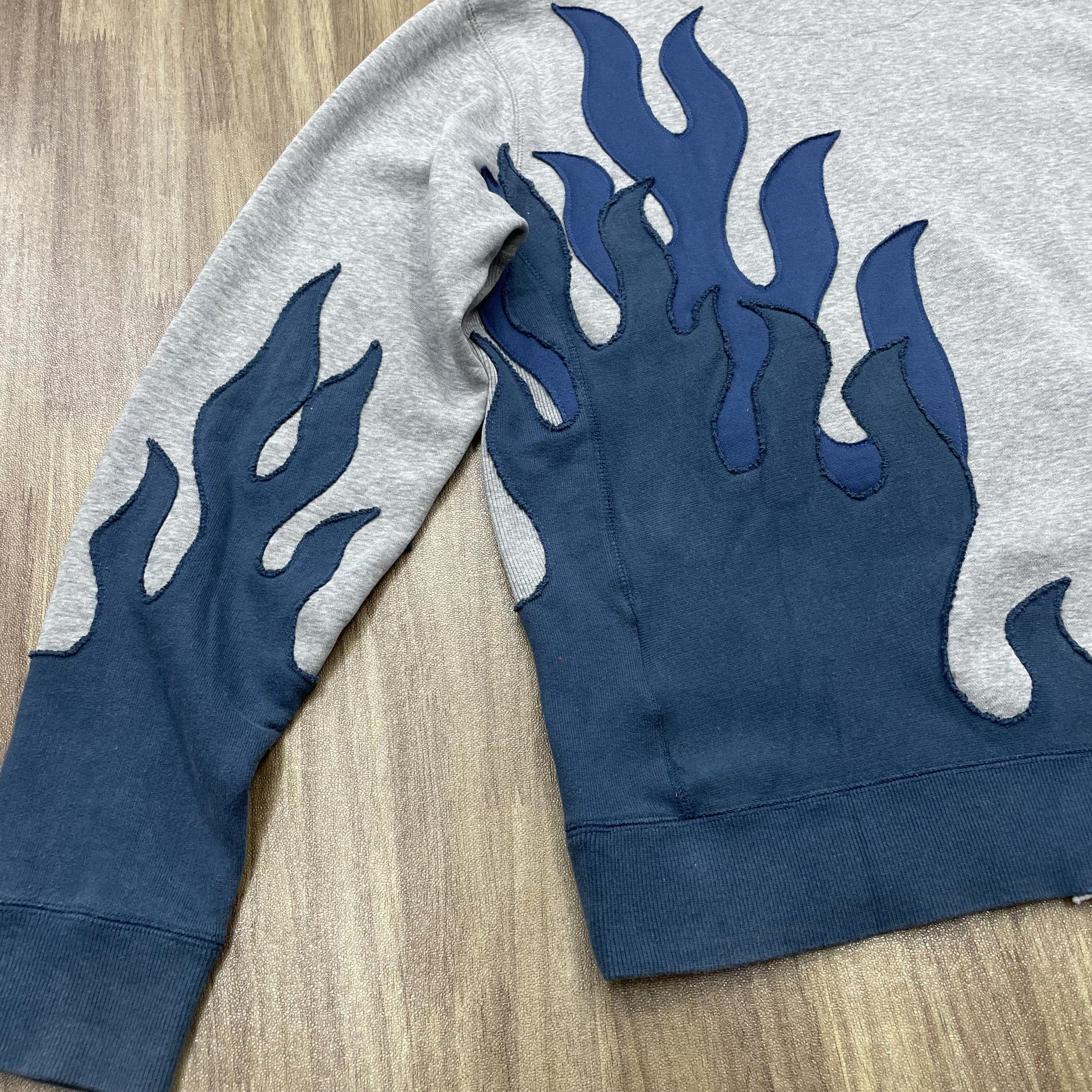 Vintage Custom Reworked Nike Skeleton Flame Patchwork Hoodie 1of1 Size US M / EU 48-50 / 2 - 4 Thumbnail
