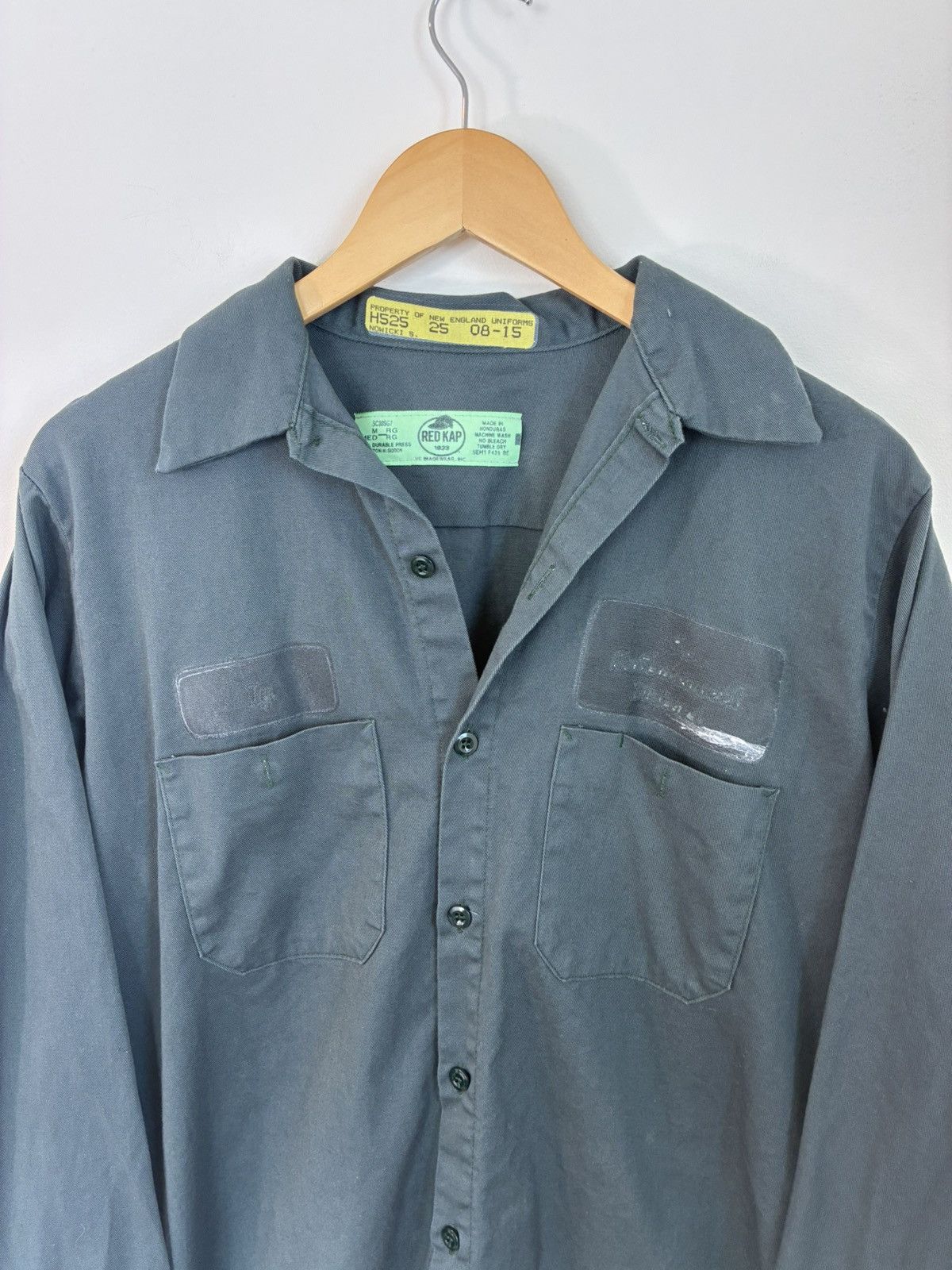 Vintage Vintage Thrashed Faded Mechanic Work Shirt Size US M / EU 48-50 / 2 - 2 Thumbnail