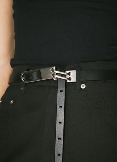 Rick Owens New/Box TECUATL Black Cow Bull Tongue Leather XL Long Belt Size ONE SIZE - 19 Thumbnail