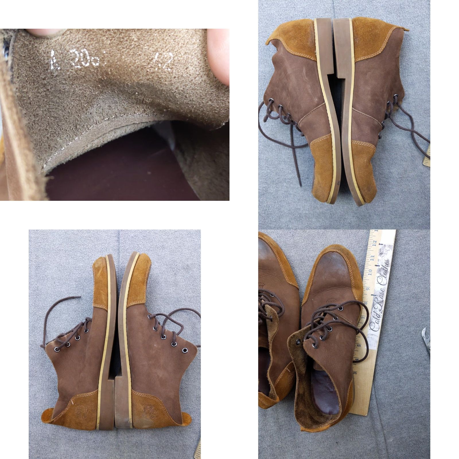 Timberland Timberland Chukka Boots Mens 12 Brown Leather Suede Ankle Casual Ortholite Leather Insole Rubber Outsole - Mens Shoes size 12 Brown Size US 12 / EU 45 - 8 Thumbnail