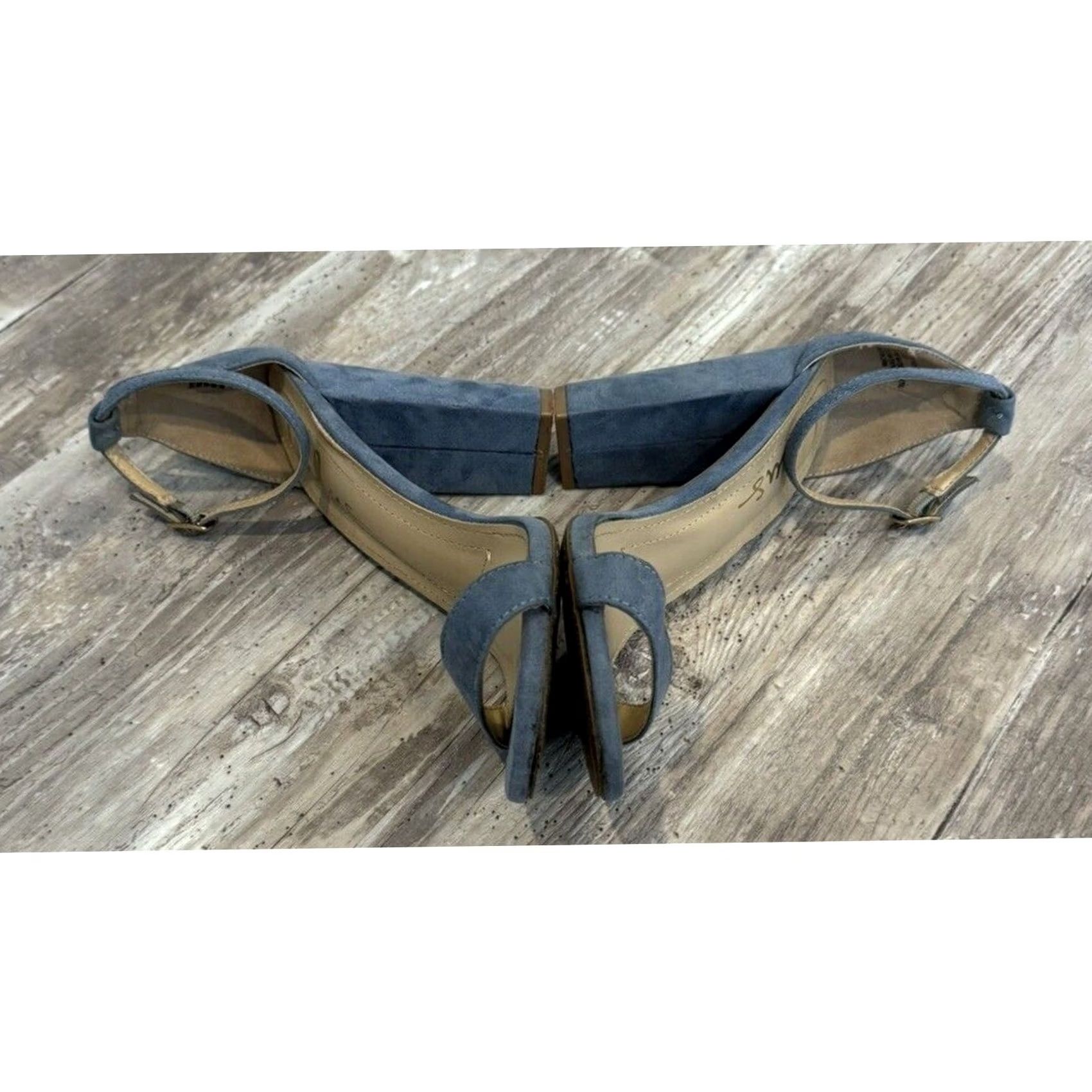 Lulus Lulus Blue Suede Ankle Strap Heels Women's Size 7 Size US 7 / IT 37 - 5 Thumbnail