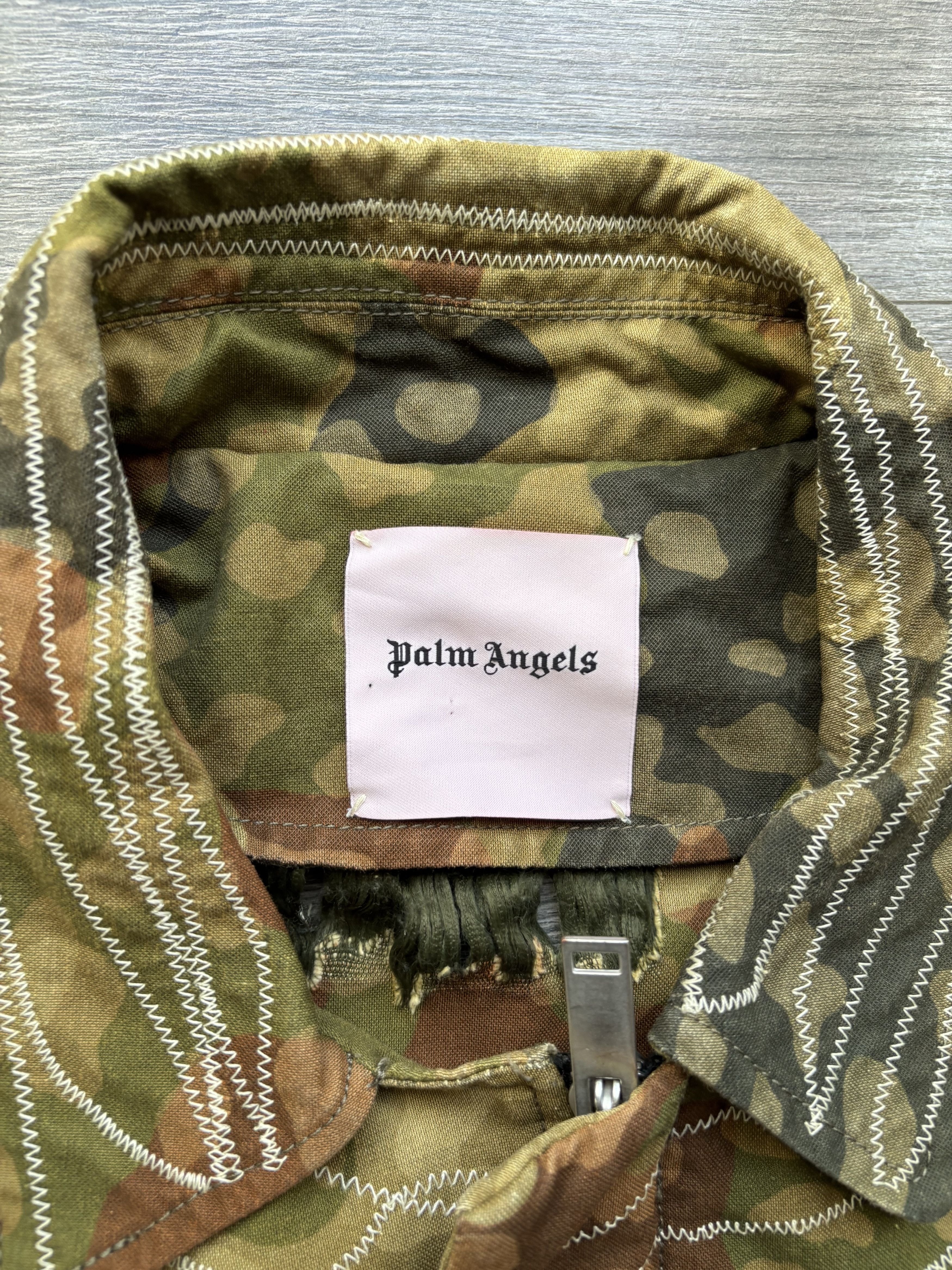 Palm Angels Palm Angels Camouflage Destroyed Field Jacketi L Size US L / EU 52-54 / 3 - 9 Thumbnail