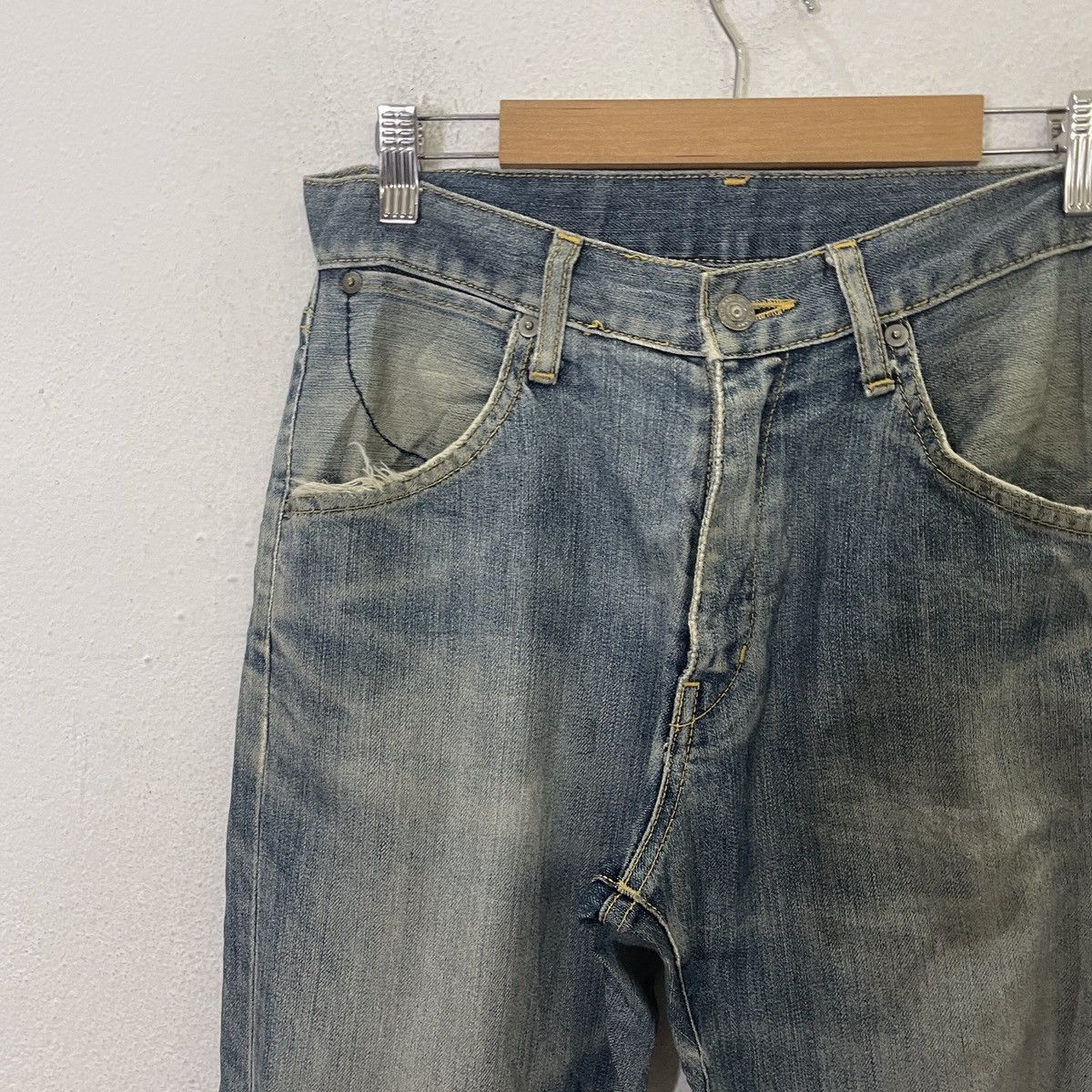 Japanese Brand Vintage Supplex X Uniqlo Distressed Denim Size US 28 / EU 44 - 3 Thumbnail