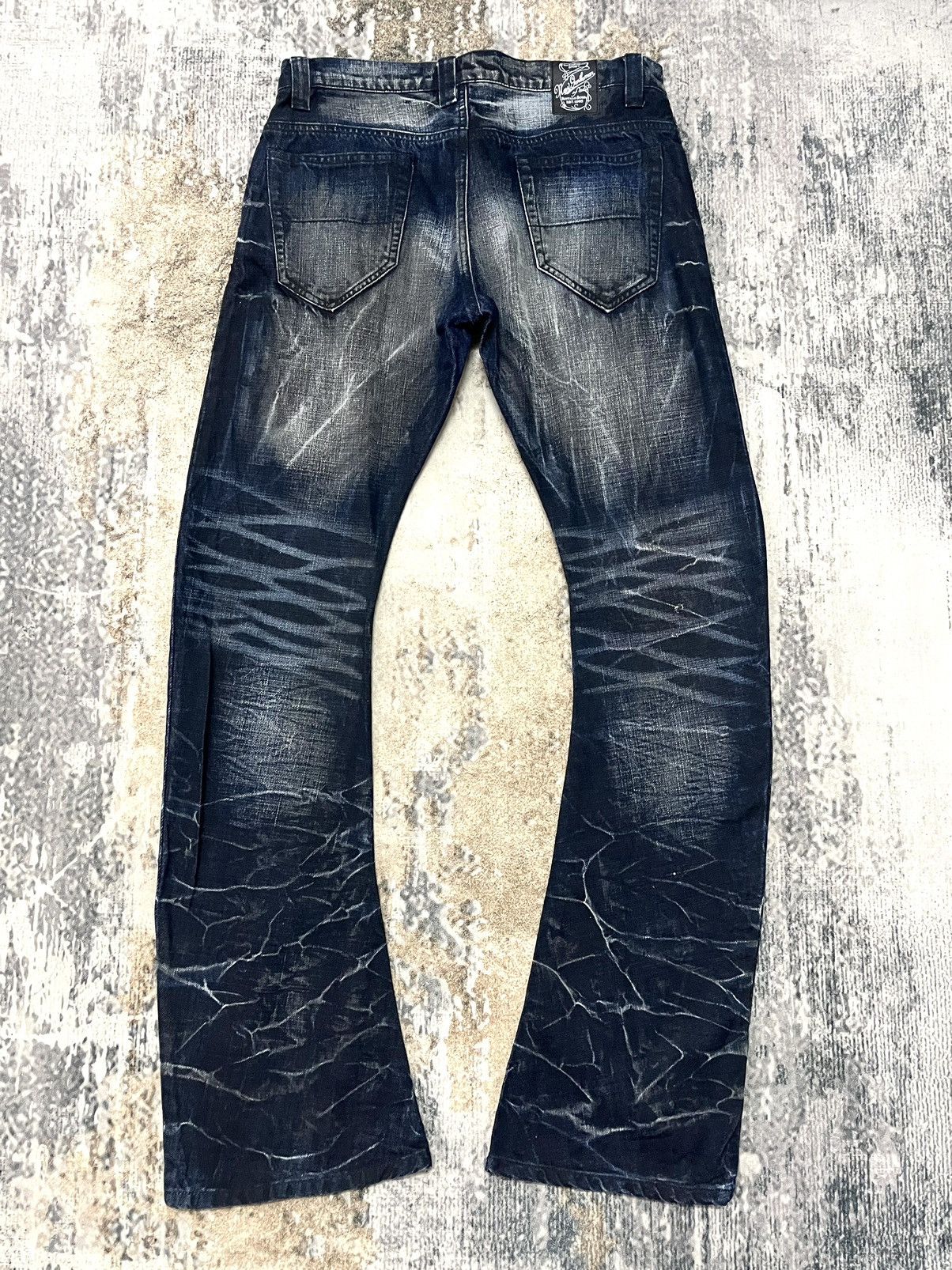Buffalo Bobs Denim Blue Jeans Thunder art Design