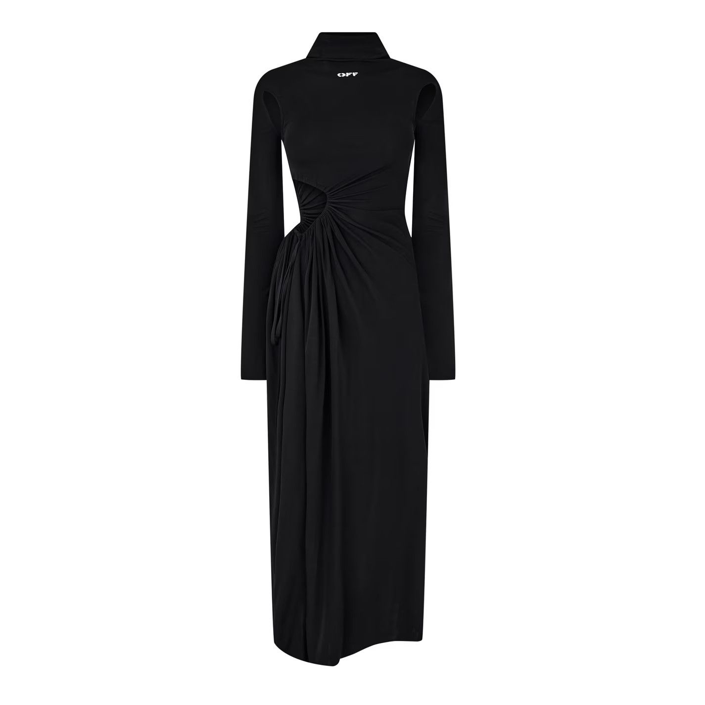 Off-White o1g2r1mq0125 Maxi Dress in Black Size S / US 4 / IT 40 - 1 Thumbnail