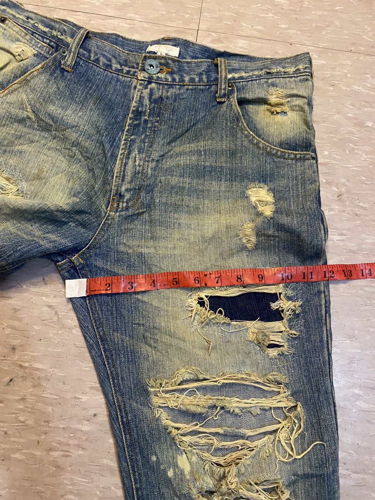 If Six Was Nine × Japanese Brand × Le Grande Bleu (L.G.B.) Exhibitionist distressed jeans ifsixwasnine style Size US 32 / EU 48 - 11 Thumbnail