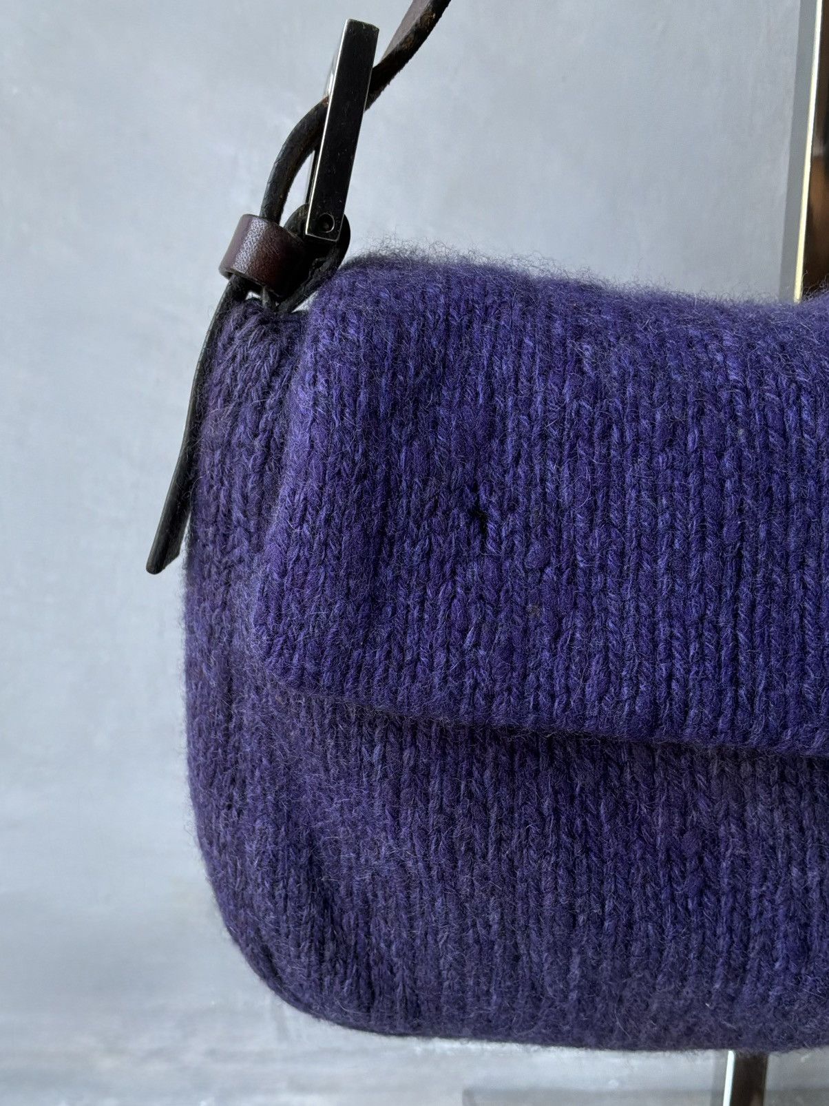 Fendi Fendi - Wool Knit - Wood - Purple Baguette Size ONE SIZE - 5 Thumbnail