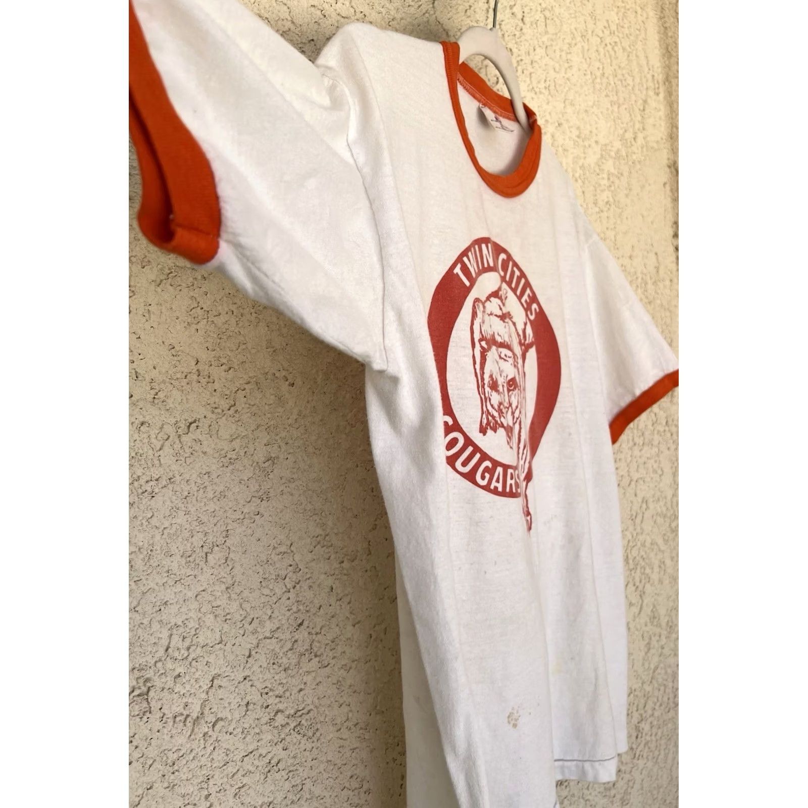 Soffe VINTAGE Soffee Athletic Twin Cities Cougars T Shirt XL USA 50/50 Soffe Worn Size US XL / EU 56 / 4 - 4 Thumbnail